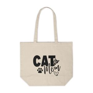 Cat Mom Custom Canvas Tote Bag